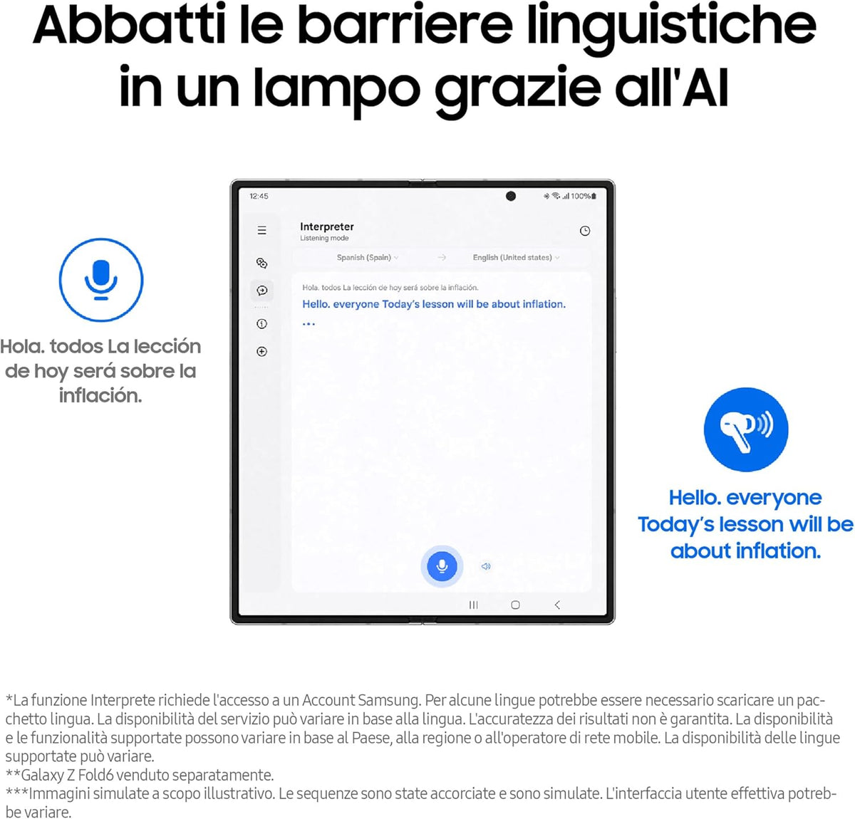 Samsung Galaxy Buds3 Pro Auricolari in-ear True Wireless Cuffie ergonomiche con luce LED Cancellazione attiva del rumore