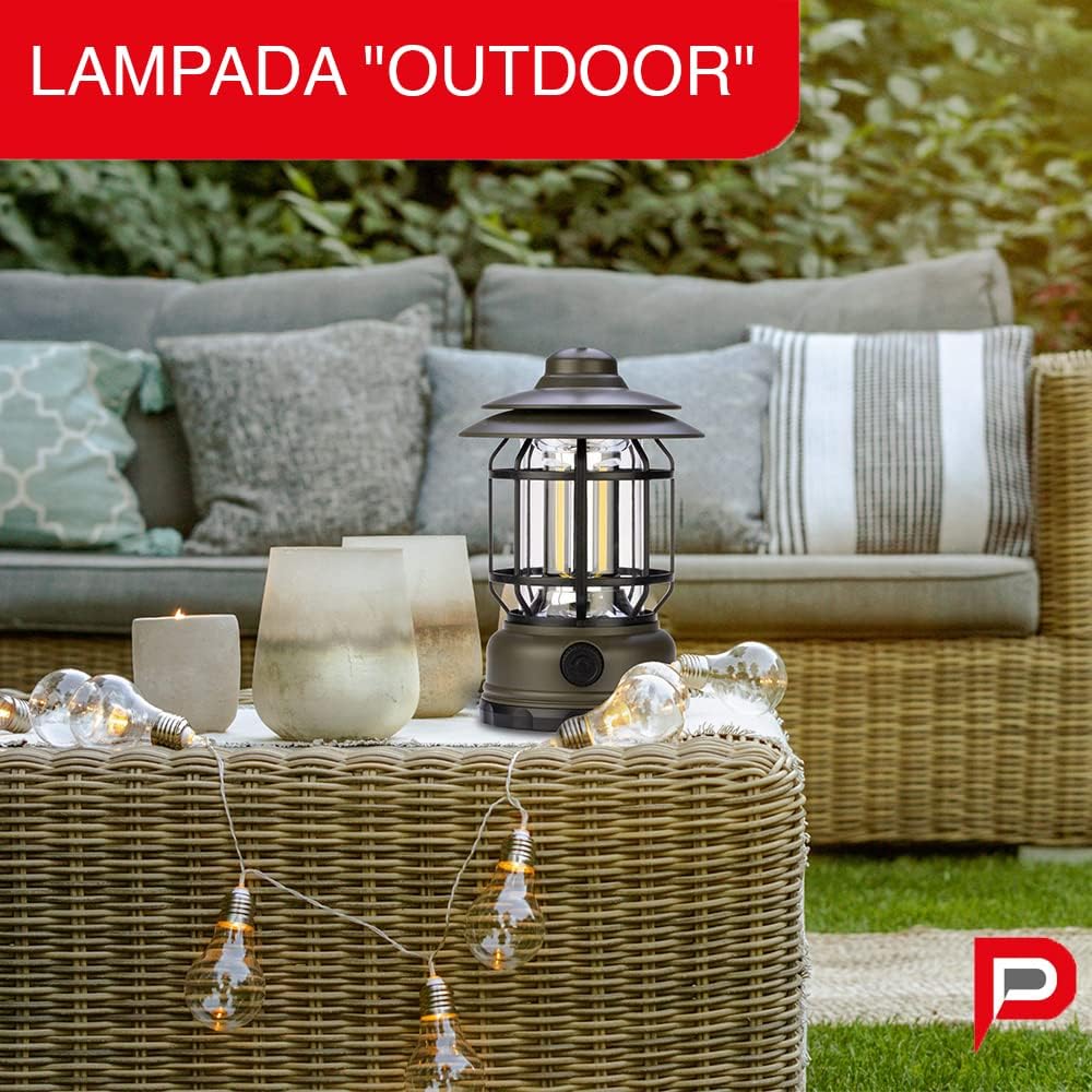 Polypool PP3115 Lampada Led Ricaricabile da Esterno Design Retrò