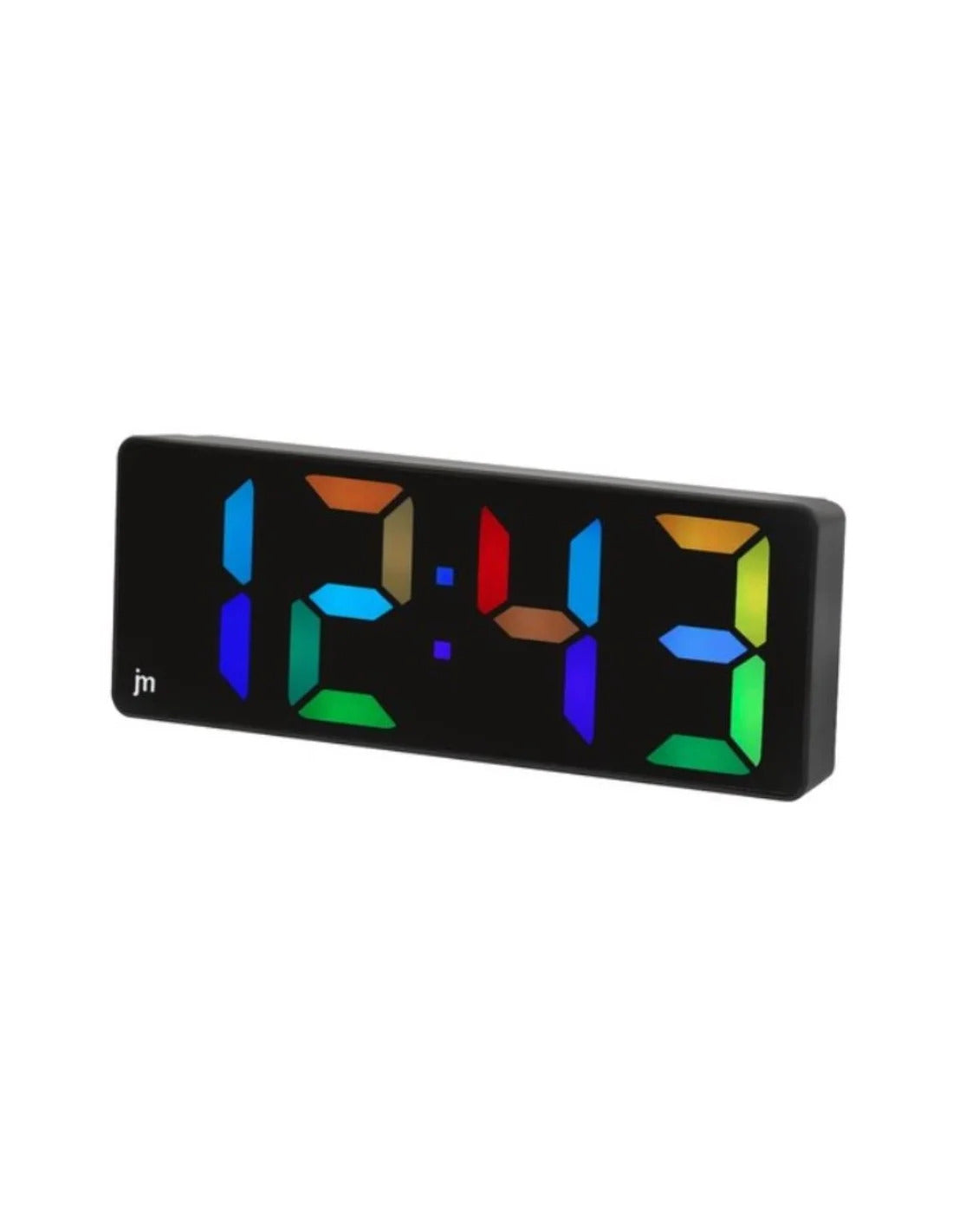 Lowell D9538N Orologio Sveglia da tavolo digitale nero muilticolore