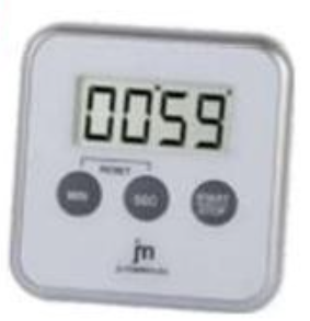 Lowell JT-5416B Timer Contaminuti Digitale Bianco con Cronometro e Allarme