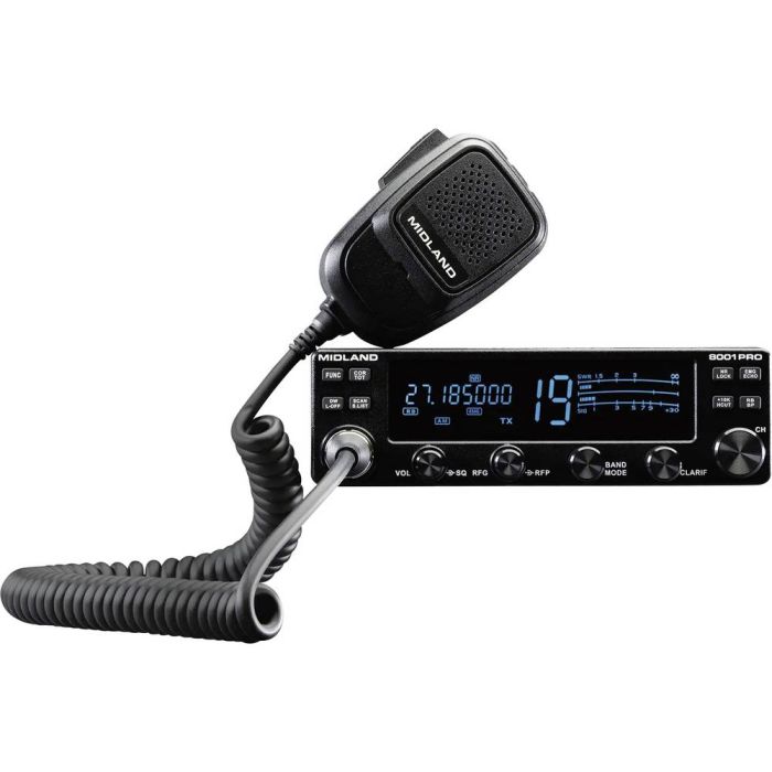 Midland 8001 Pro Ricetrasmettitore CB Multibanda AM/FM/SSB con DSP e AI Noise Reduction