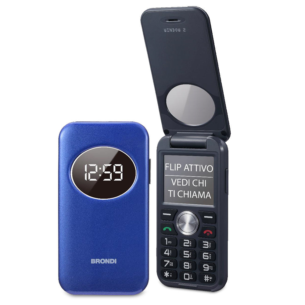 Brondi Window Flip 2 telefono cellulare Dual Sim | Blu