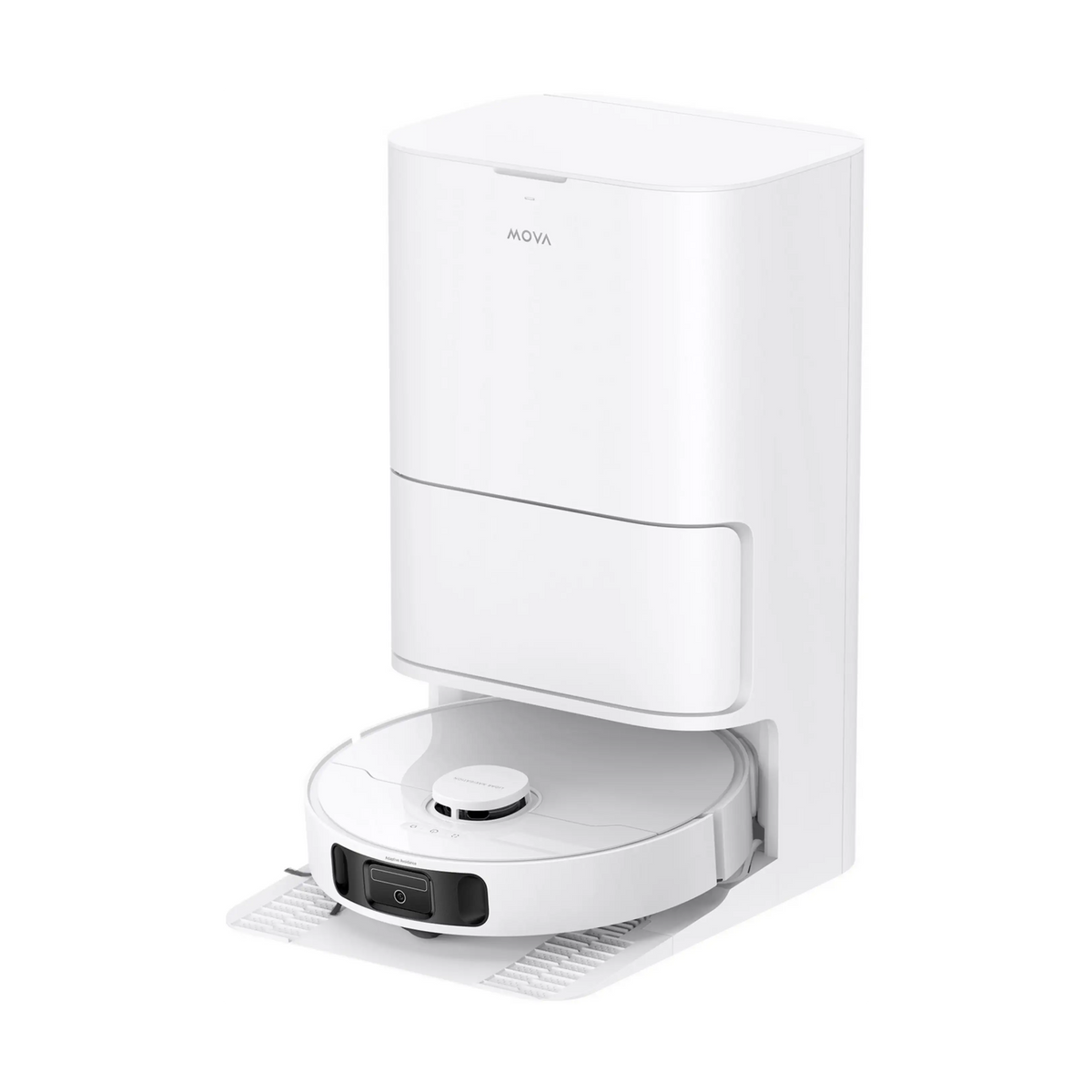 Mova E40VIM ULTRA Robot Aspirapolvere, Potenza 600 W, Lavapavimenti, Autonomia fino a 260 min, Sensore di superficie, Spazzola laterale, Base di carica, Bianco