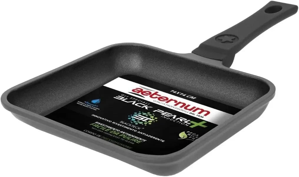 Aeternum Grill Black Plus Mini Press 14 x 14 cm per Induzione Nero