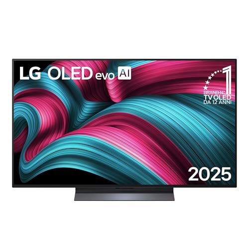 LG TV OLED 48C56LB Evo AI C5, 48 Pollici, Smart TV 4K, Processore α9 Gen8, webOS con AI