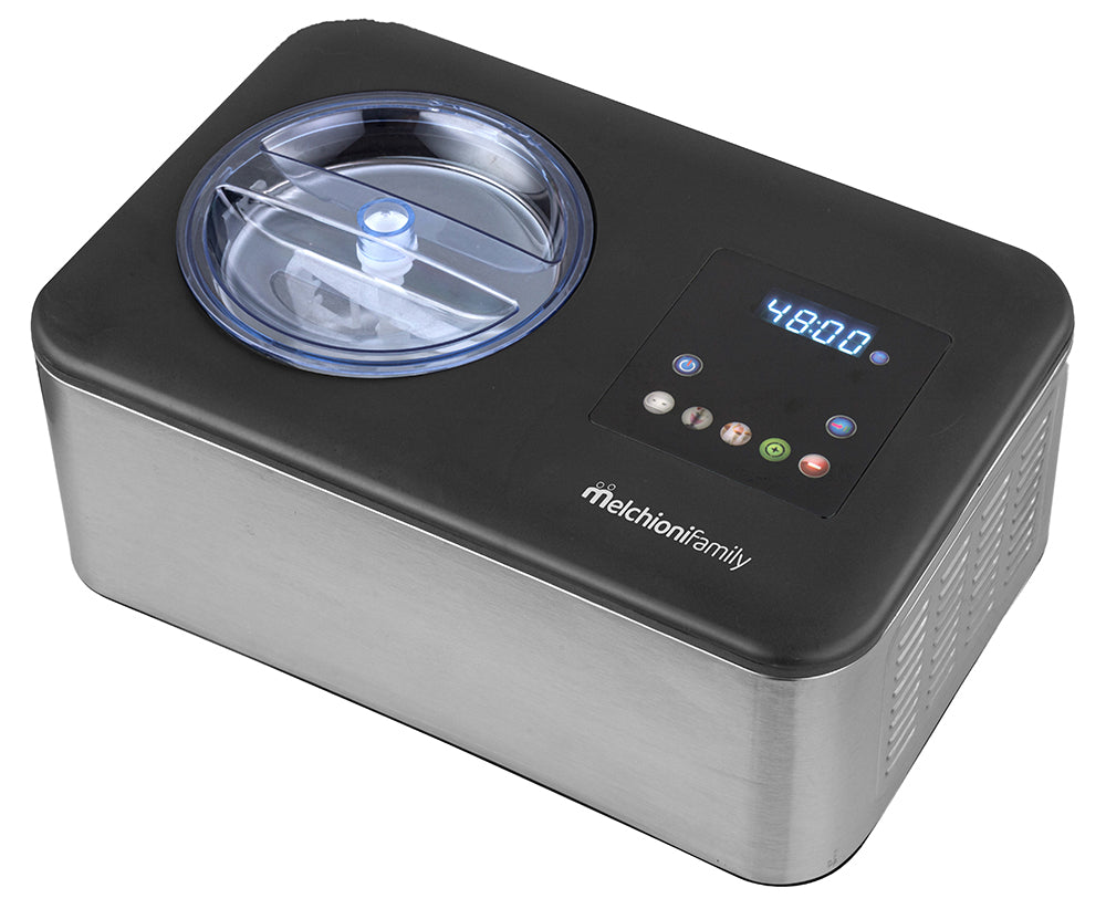 Melchioni Family Gelatiera IceCream 1,2 L 120 W con Compressore Display LED Nero