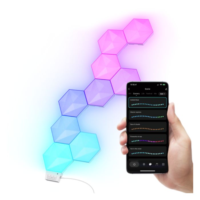 GXT 902 VYBZ Pannelli luminosi esagonali RGB Bianco