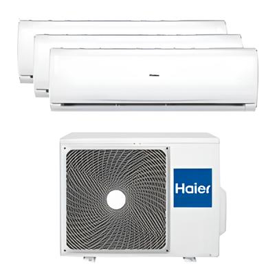 Haier H3U21TAAOUT Trendy Condizionatore Fisso, Unità Esterna e 3 Unità Interne, Trial Split Inverter 9000 + 9000 + 9000 Btu/h