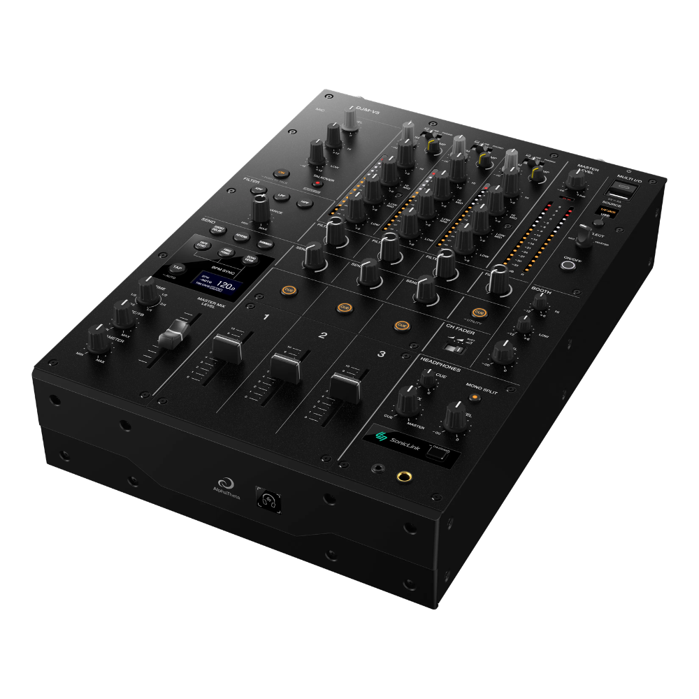 AlphaTheta DJM-V5 Mixer Dj Professionale A 3 Canali Con Un Equalizzatore, 4 Band, Filtri, Send Fx