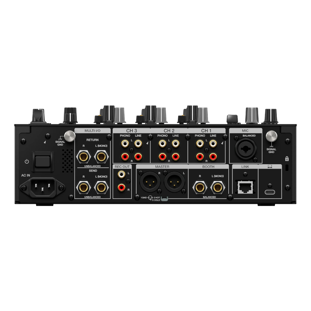 AlphaTheta DJM-V5 Mixer Dj Professionale A 3 Canali Con Un Equalizzatore, 4 Band, Filtri, Send Fx