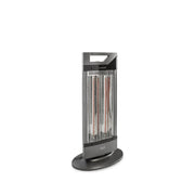 Argo Stufa Elettrica Ambient in Fibra di Carbonio 500/1000 W Oscillante 70° Antracite Metallizzato