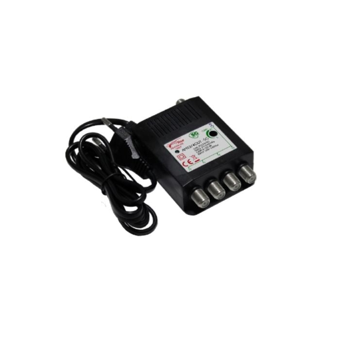 Gbs Elettronica Amplificatore segnale da interno 25dB 4 uscite 5G 862MHz Nero