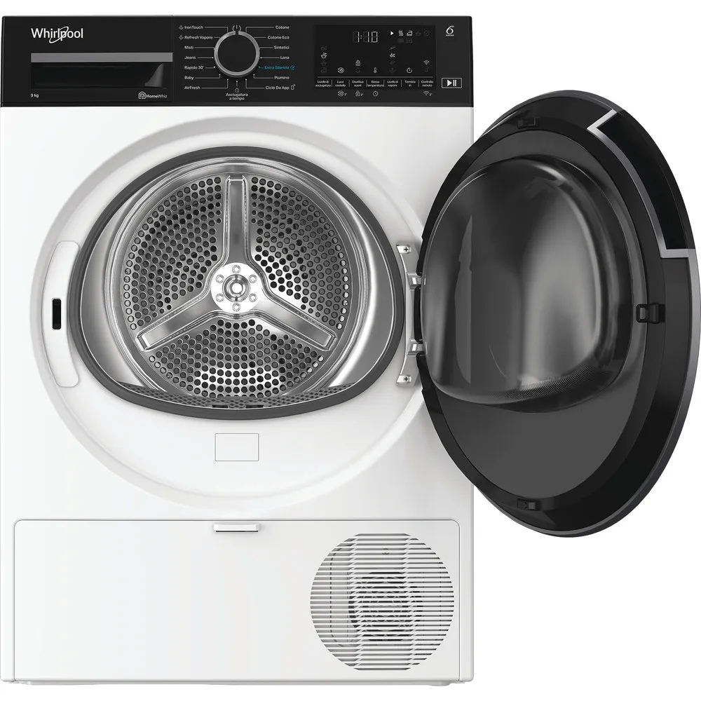 Whirlpool C WD 96M WBS IT Asciugatrice A Libera Installazione 9 Kg, Pompa Di Calore, Tecnologia Precision Dry, OptiSense, Classe A, Bianco