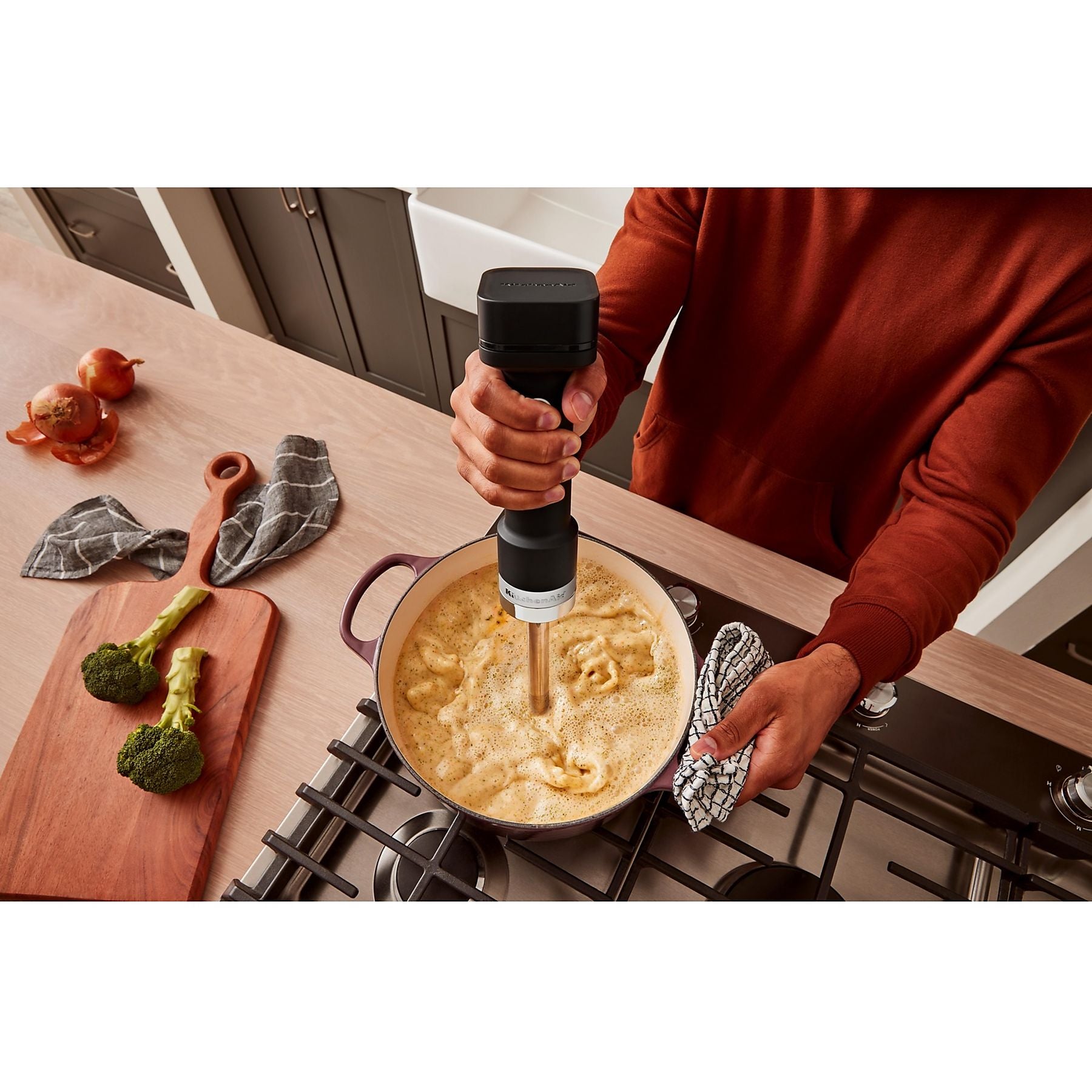 KitchenAid Frullatore a Immersione Senza Fili con Accessori e Batteria Rimovibile 12V