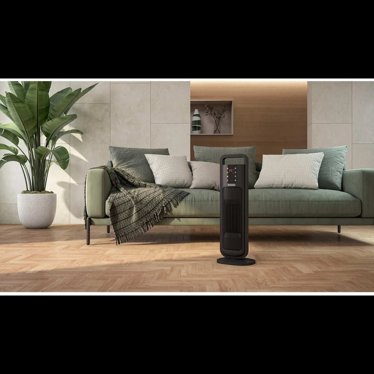 Olimpia Splendid Termoventilatore Ceramico Caldo Line NW 99177 2000 W Wi-Fi Nero
