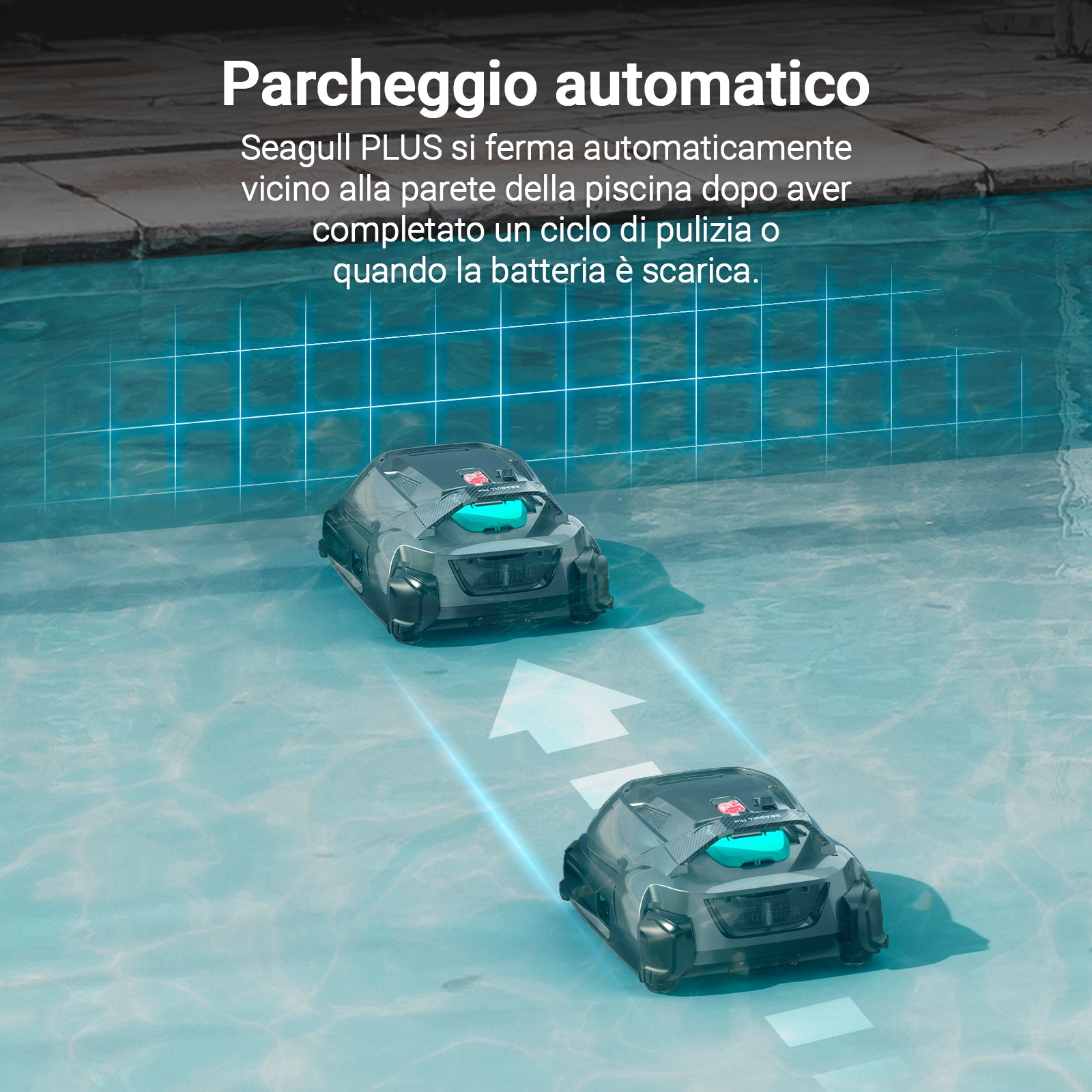 Aiper Robot Seagull Plus Robot Pulisci Piscina a batteria