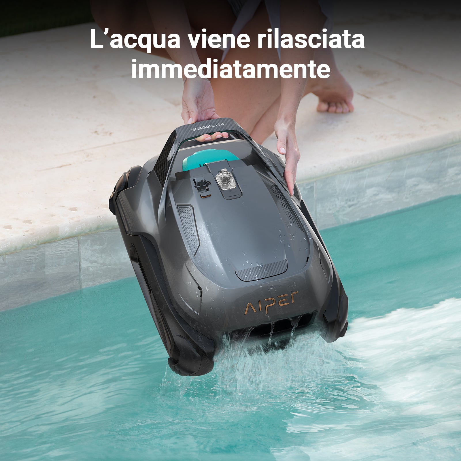 Aiper Robot Seagull Plus Robot Pulisci Piscina a batteria