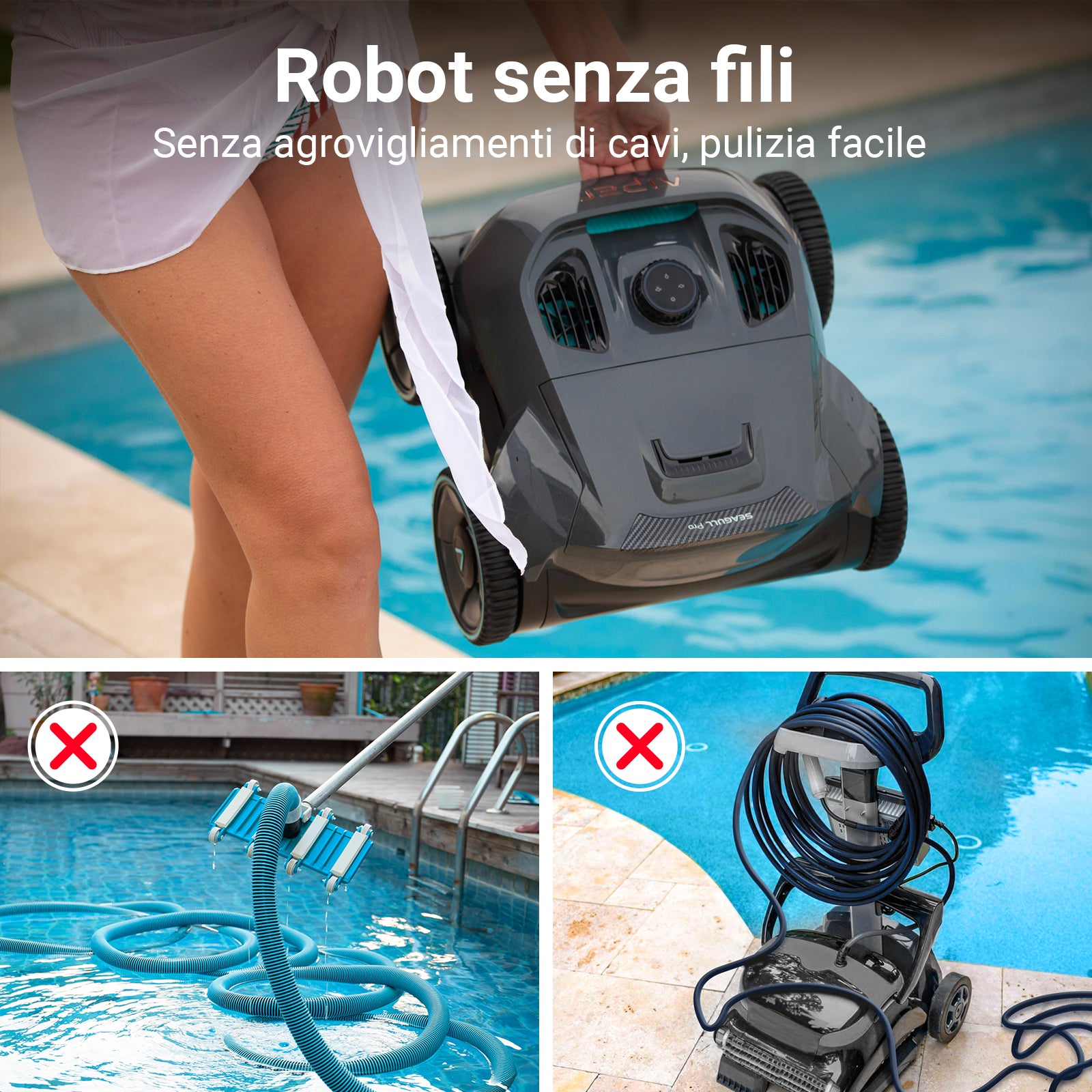 Aiper Seagull Pro Robot Pulisci Piscina a batteria