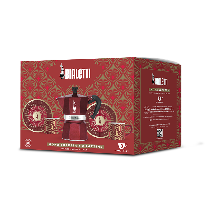 Bialetti Set Moka 3tz + 2 Tazzine