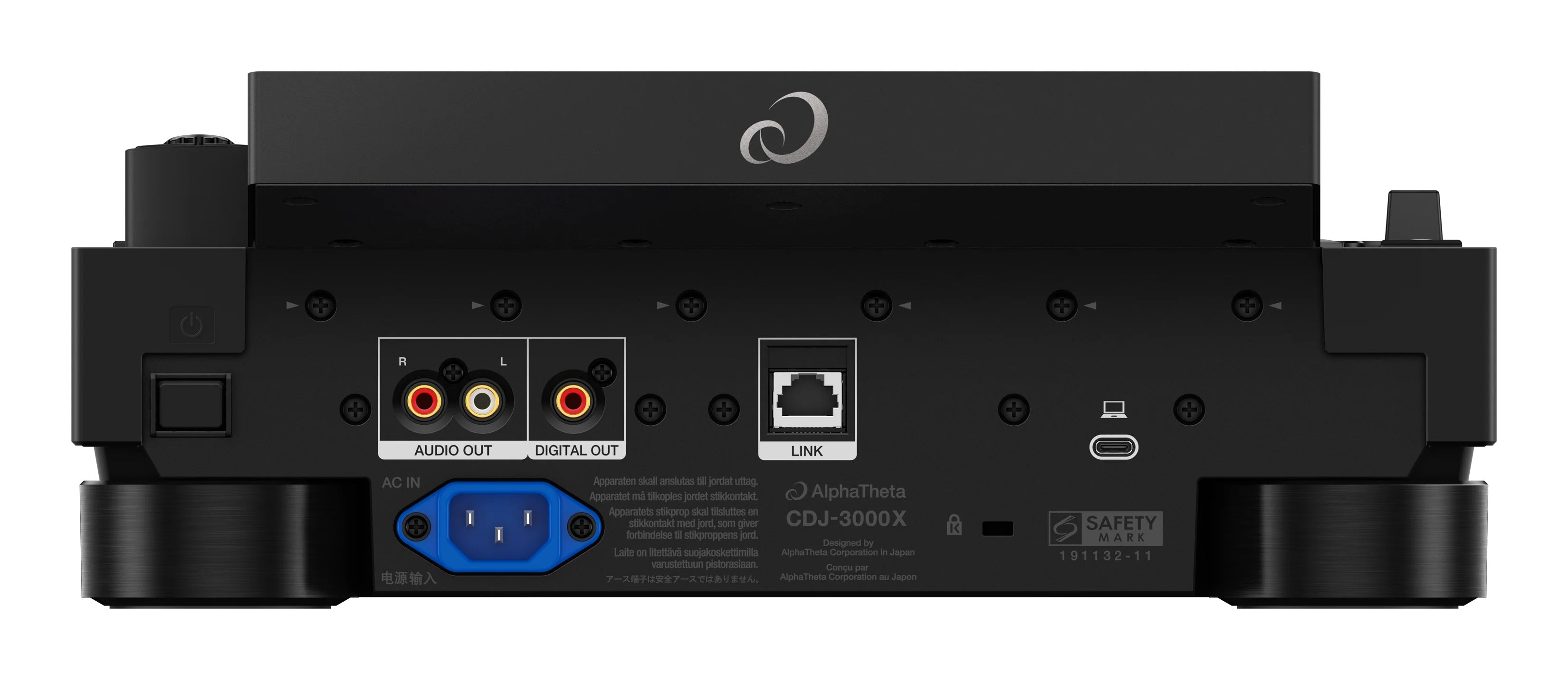 AlphaTheta CDJ-3000X Multilettore DJ Nero Touchscreen 10,1 Pollici