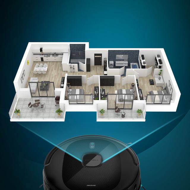 Cecotec Conga 7490 Immortal H Aspirapolvere Robot 2600 Pa  spazza, aspira, lava e pulisce Nero