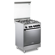 Cucina 4 Fuochi Forno Multifunzione Idroclean, Classe A, Inox