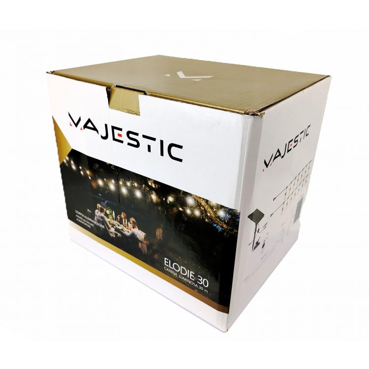 New Majestic Catena Luminosa 30 bulbi led con pannello solare