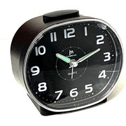 Lowell JA-7119N Sveglia Analogica da Tavolo Nera con Snooze e Luce