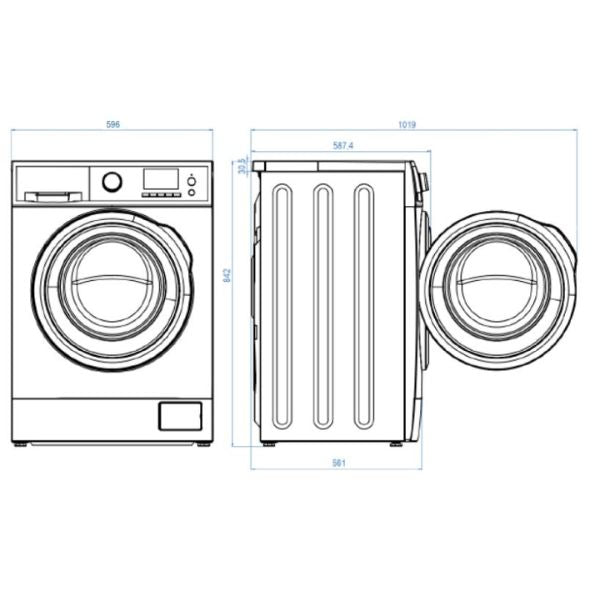 Sangiorgio F914CA9 Lavatrice A Libera Installazione 9 Kg, 1400 Giri, 15 Programmi, Classe A, Bianco