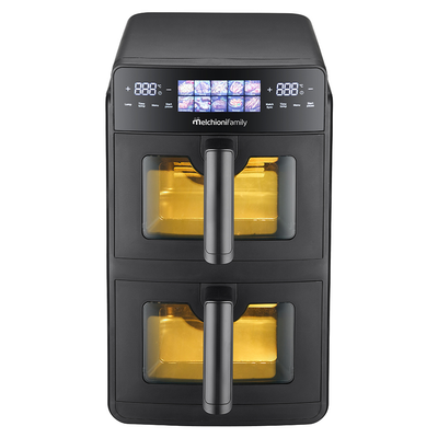 Melchioni Family Friggitrice Ad Aria Giulia 10l Doppio Cassetto Verticale Nera