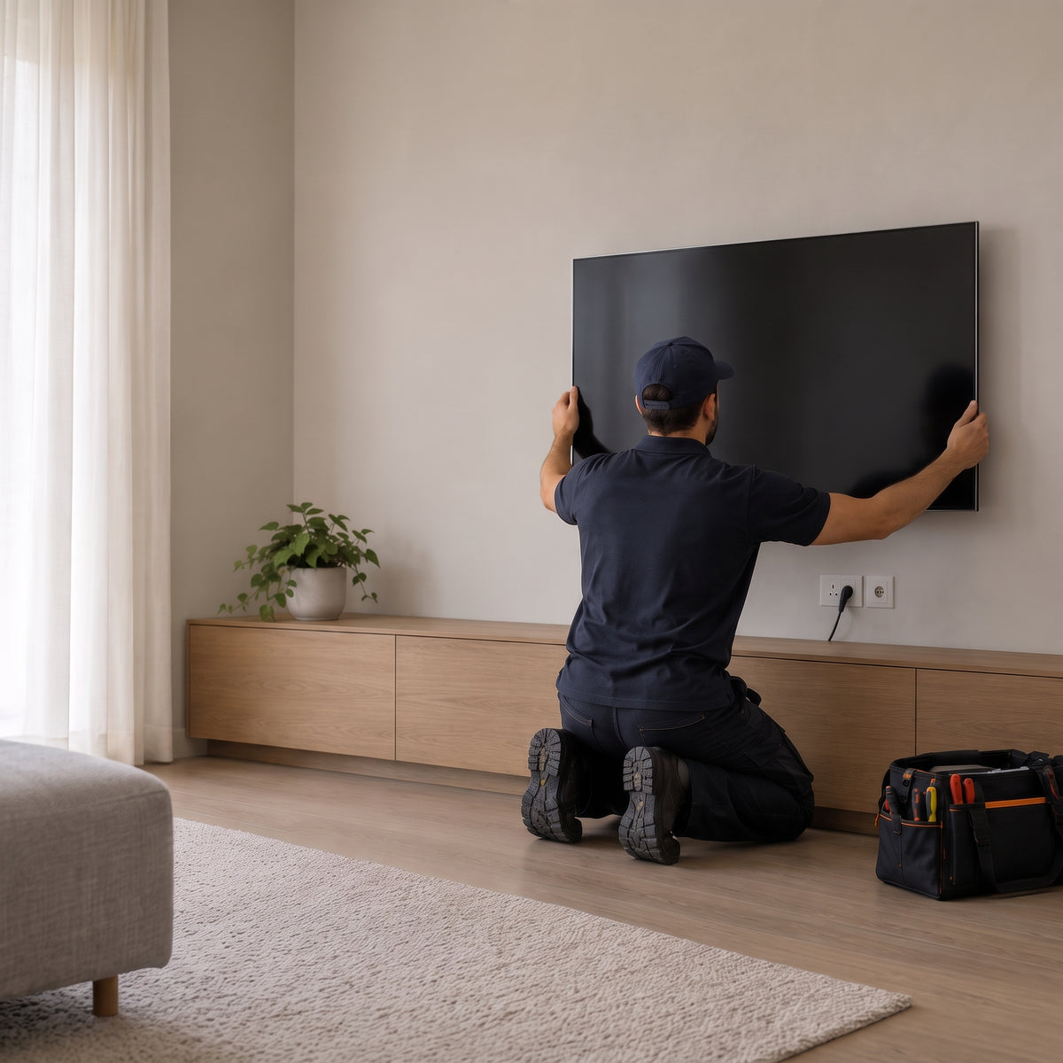 Installazione TV a muro
