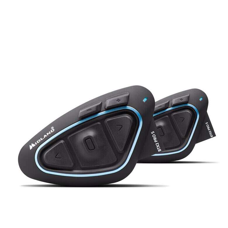 Midland BTX2 Pro S coppia di interfono da moto 1200 m Nero, Blu