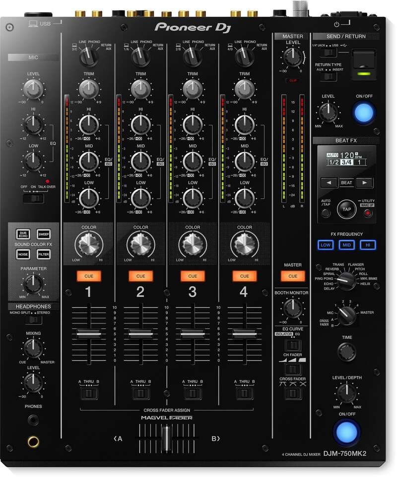 Pioneer DJ DJM-750MK2 4 Channel Mid-Range Digital Mixer