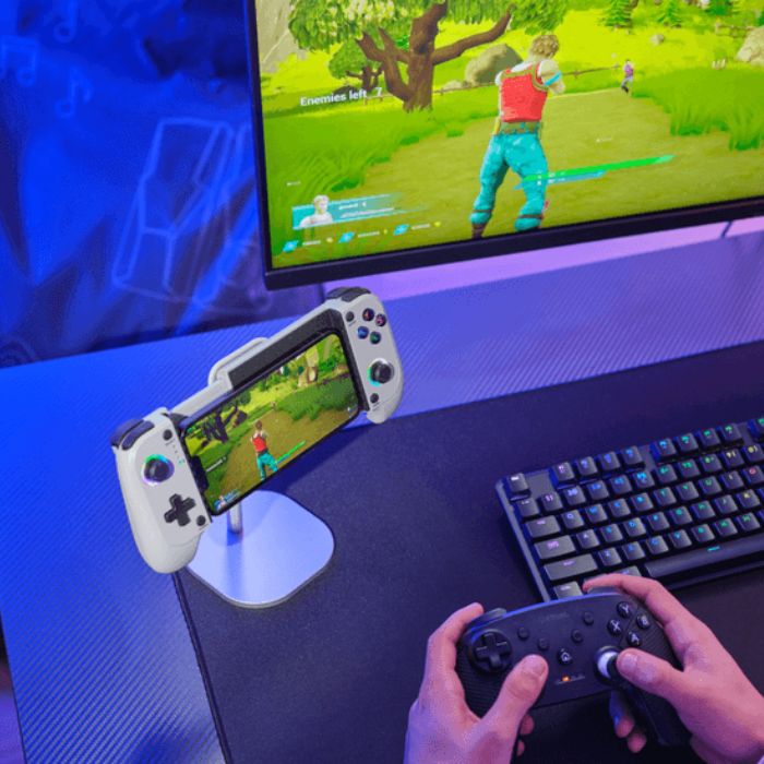 Trust GXT 735G Mylox Controller Wireless Bluetooth per trasformare il tuo smartphone in una console da gaming portatile Grigio