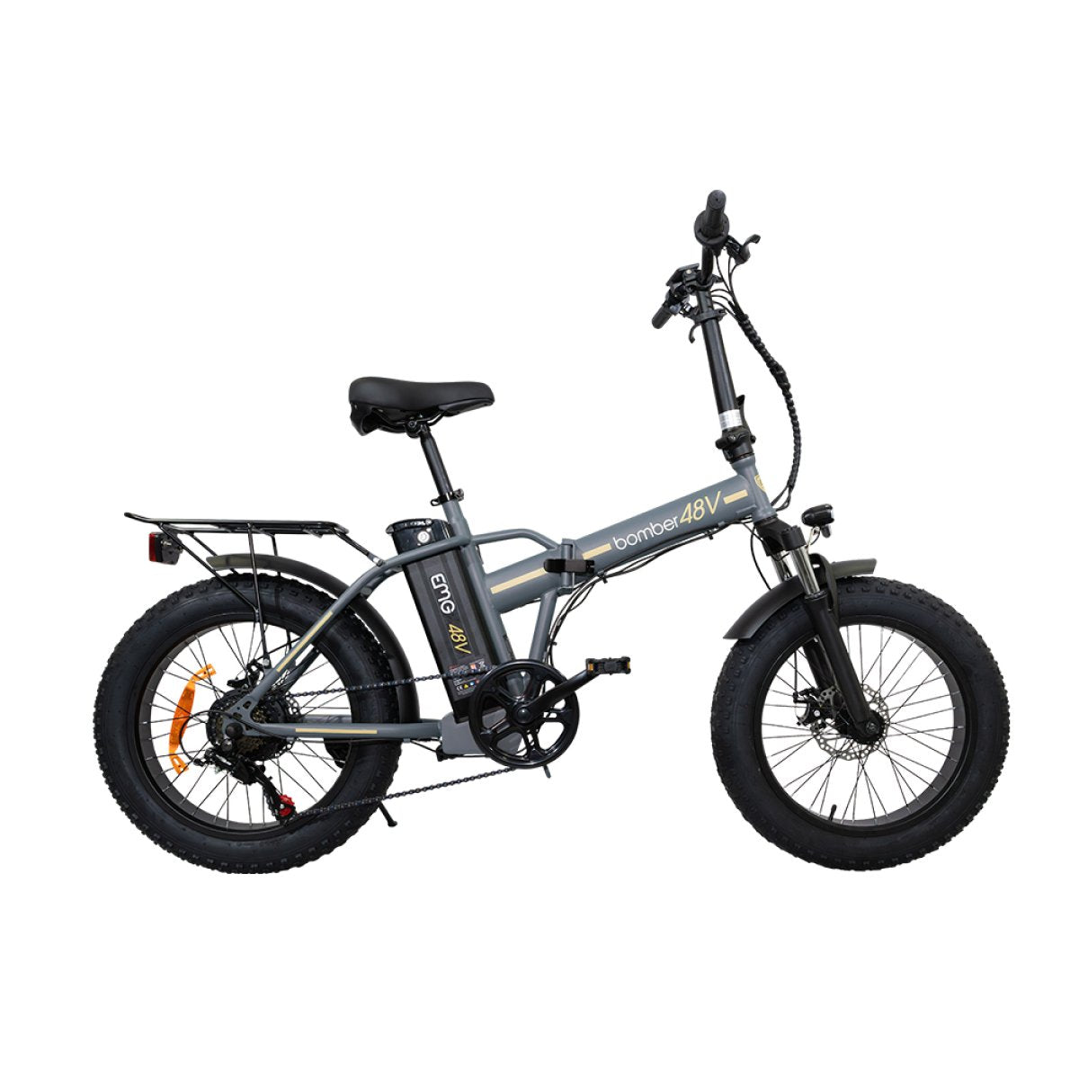 EMG Bomber 48V Iron Grey E-Bike Fat Bike Pieghevole 20" 48V 13Ah