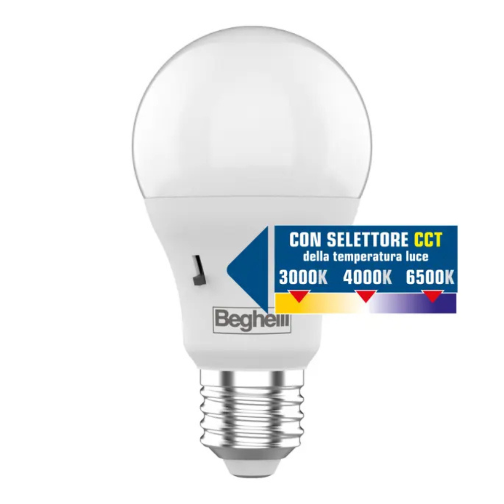 Beghelli Lampadina Led Goccia 15w E27 Tricolor