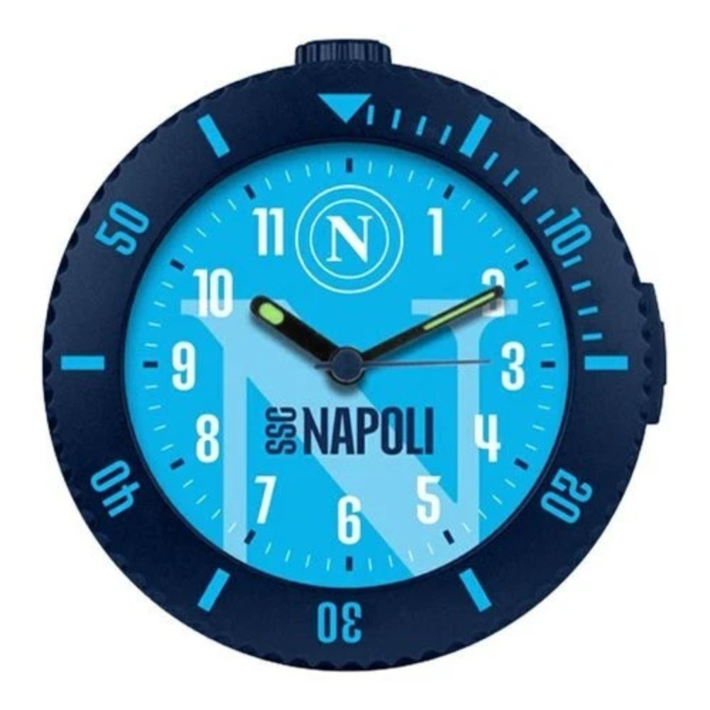 Lowell JA7114NA1 Sveglia Analogica Da Tavolo SSC Napoli