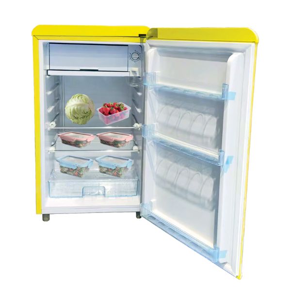 DCG Eltronic MF100Y Frigorifero con Congelatore Libera installazione Monoporta 100 L Giallo Linea Retrò