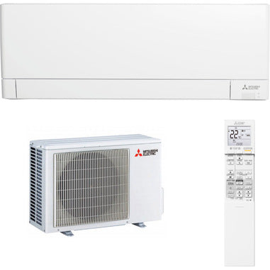 Mitsubishi Electric MUZ-AY25VG Condizionatore Fisso, Inverter, Unità Interna e Esterna, Bianco