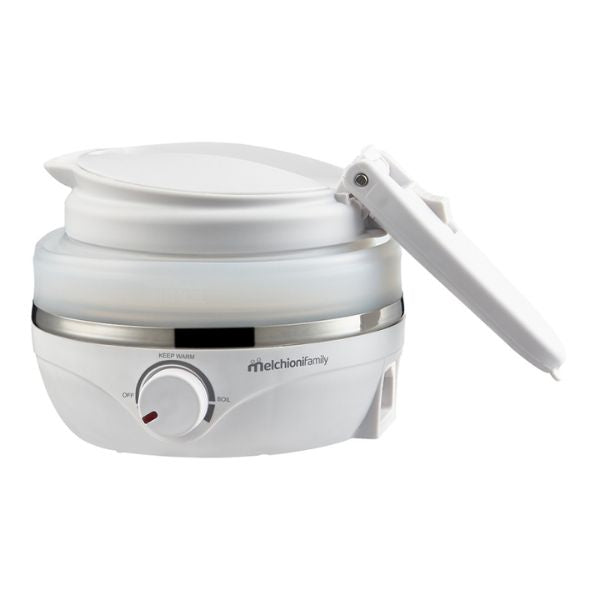 Melchioni Family Mrs Kettle Bollitore da Viaggio Pieghevole 0,6L Doppio Voltaggio 800W
