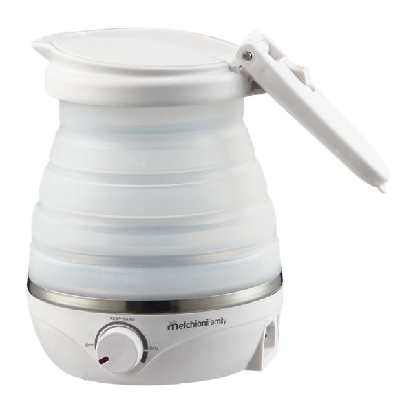 Melchioni Family Mrs Kettle Bollitore da Viaggio Pieghevole 0,6L Doppio Voltaggio 800W