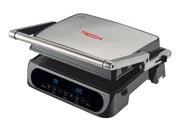 Necchi Bistecchiera Elettrica Premium NCG-216 2000 W Piastre Removibili Apertura 180° Termostato Regolabile