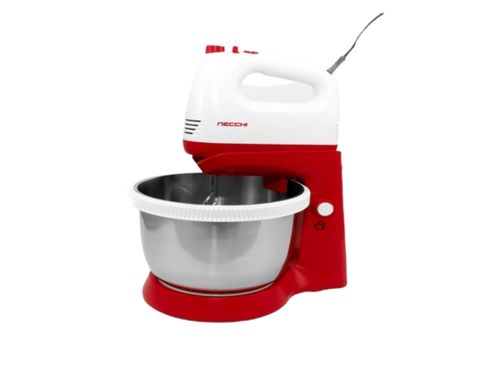 Necchi Sbattitore con Ciotola NK9109 300 W 3,4 L 5 Velocità + Turbo Acciaio Inox