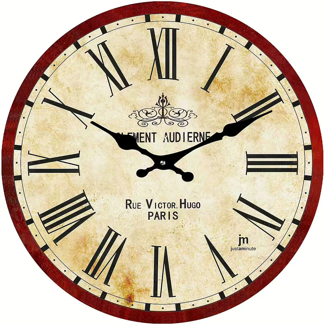 Lowell 14898 Hold Style Orologio da Parete in Legno con Numeri Romani Ø 33 cm
