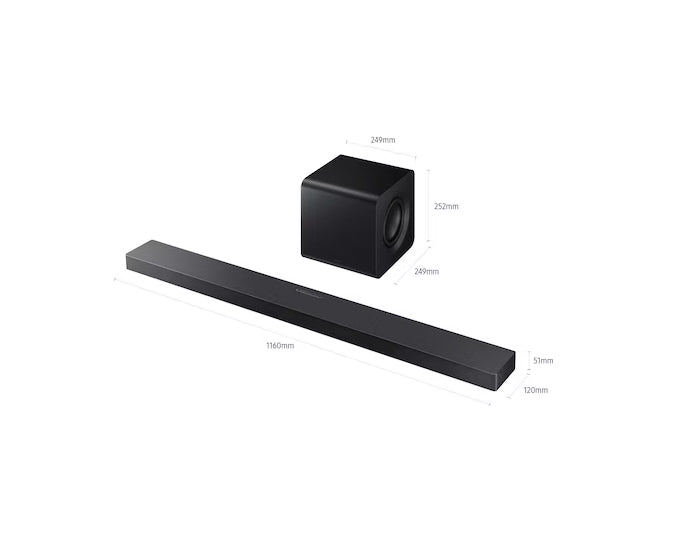 Samsung HW-QS700F/ZF Soundbar, Audio 3.1.2 canali, Subwoofer Wireless, Dolby Atmos
