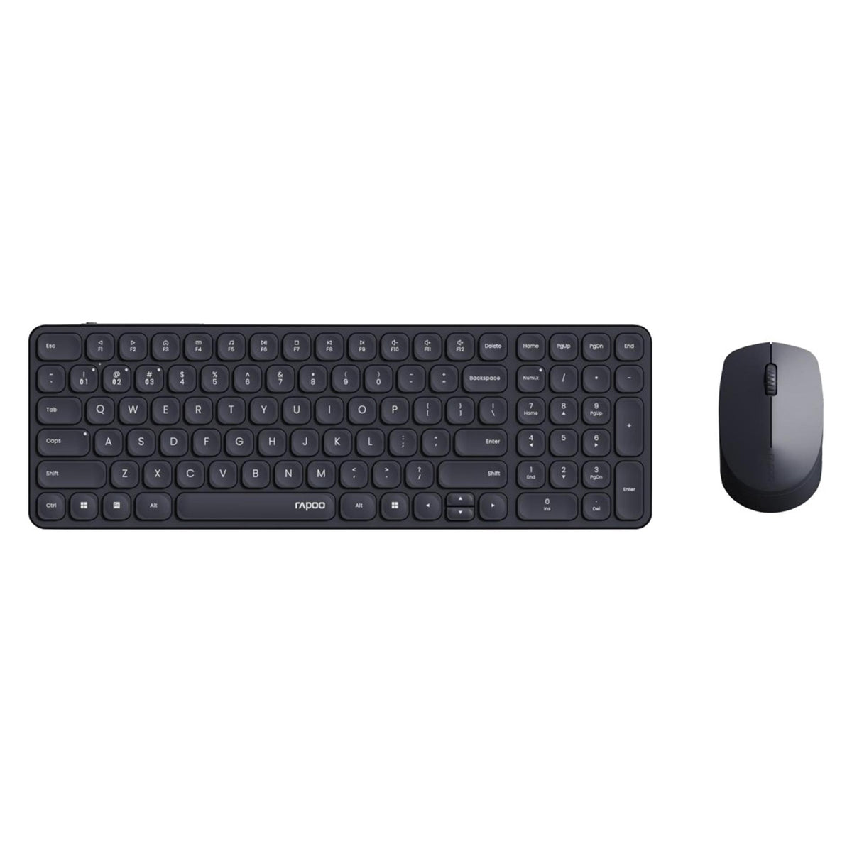 RAPOO 9310M Slim Multimode Combo Tastiera e Mouse Wireless Nero Layout Italiano Bluetooth 5.0