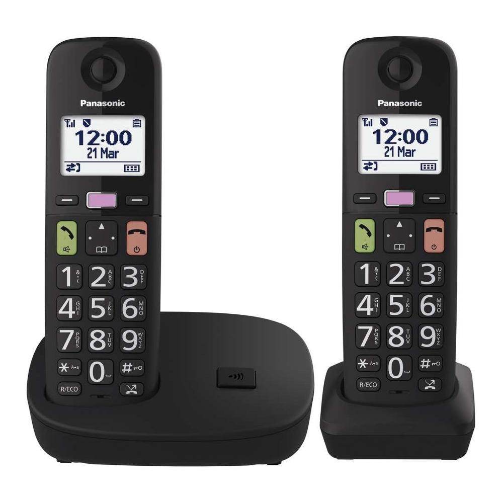 Panasonic KX-TGU112EXB Coppia di Telefoni Cordless