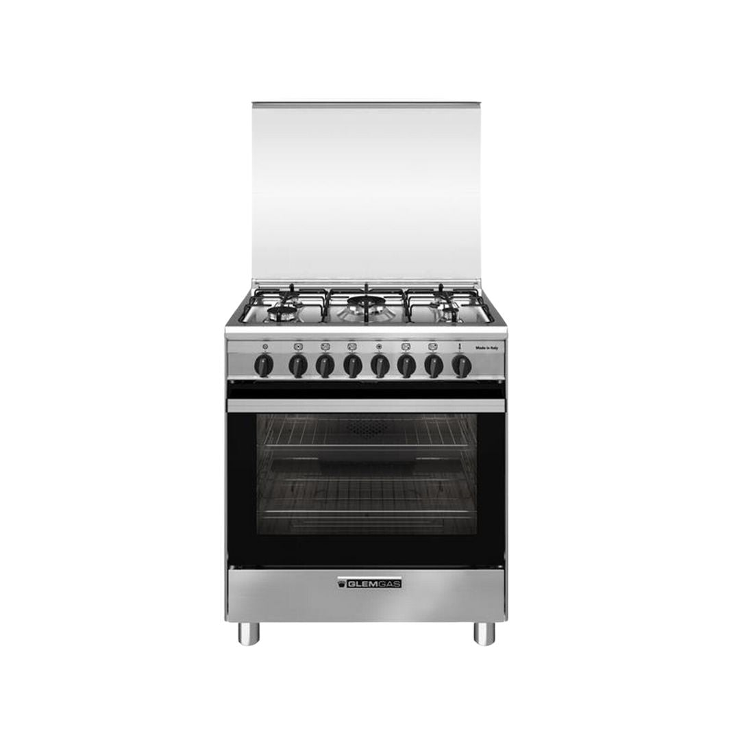 Glem Gas Cucina a Gas SA765MI6 Acciaio Inox 70X60 con Forno Ventilato CASSE A