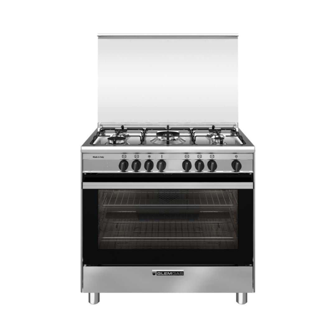 Glem Gas SA965MI6 Cucina a Gas Acciaio Inox 90X60 con Forno Ventilato