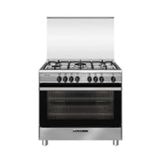 Glem Gas SA965MI6 Cucina a Gas Acciaio Inox 90X60 con Forno Ventilato